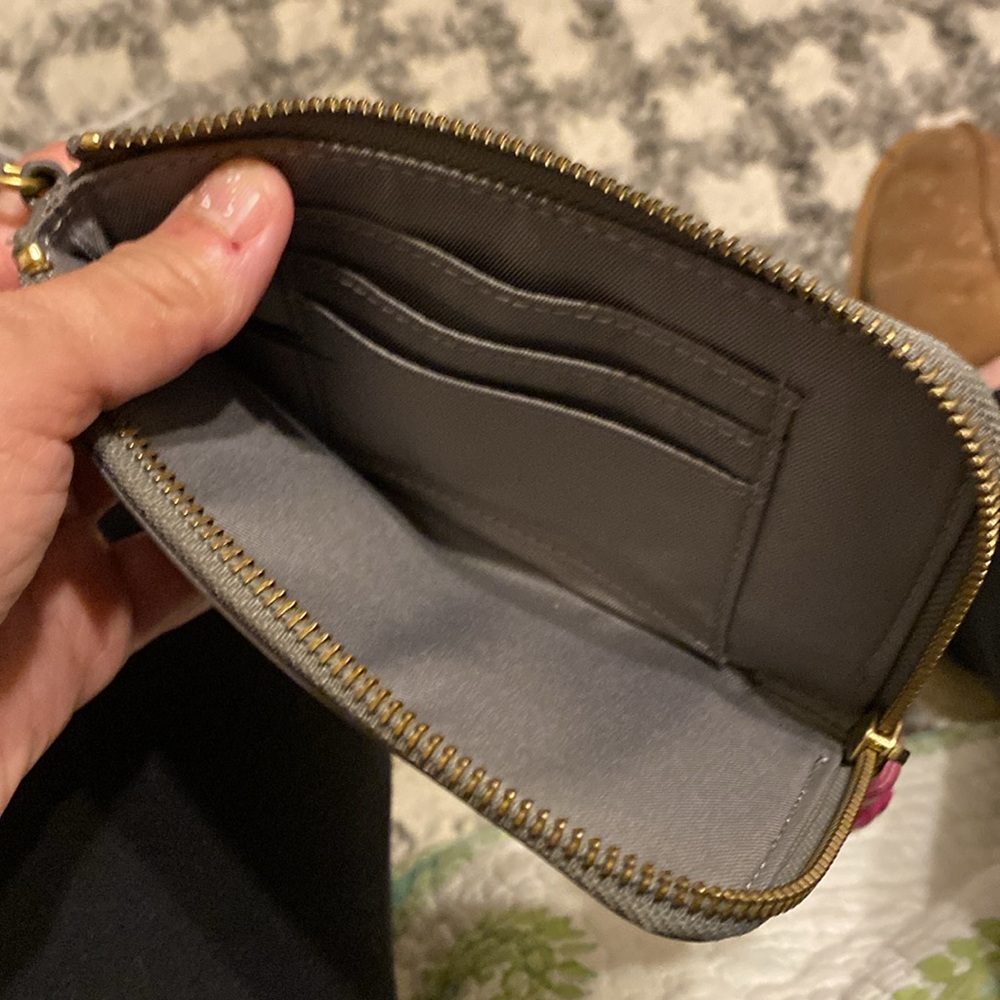 Fossil Wristlet Gray Color With Fringe - image 4